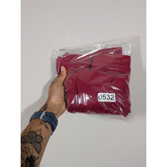 Clara Sun Woo Womens Red Long Sleeve Boat Neck Top Sz XL Mature Mob Wife Modest - Picture 8 of 8